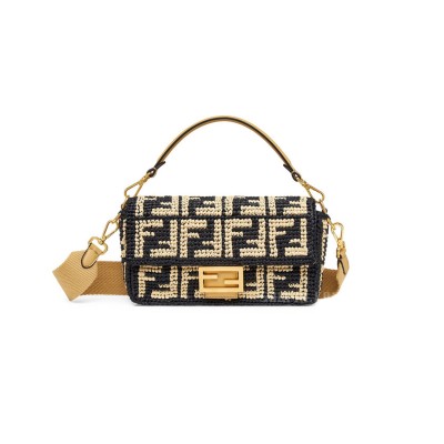 FENDI BAGUETTE BAG IN BLACK FF 8BR600AKBYF1HOG (27*15*6cm)
